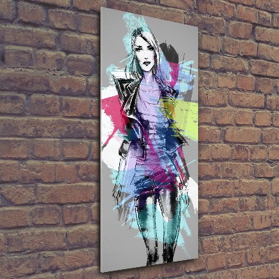 Staand plexiglas foto Abstracte vrouw