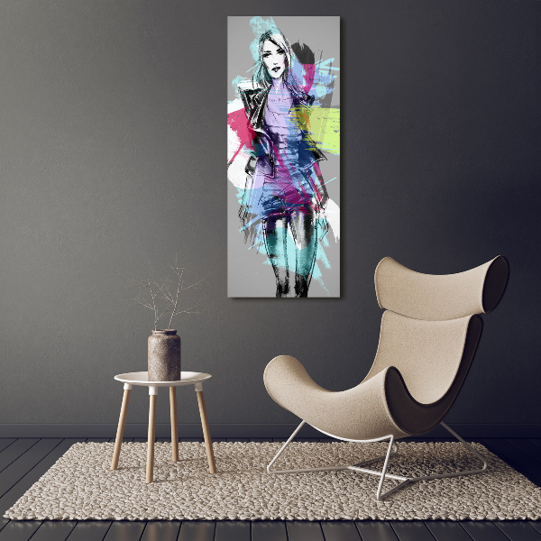 Staand plexiglas foto Abstracte vrouw