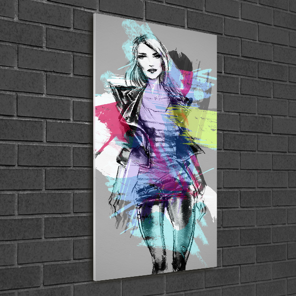 Staand plexiglas foto Abstracte vrouw