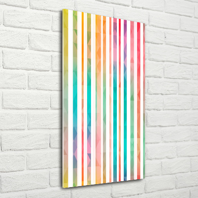 Foto obraz szkło akryl pionowy Kolorowe paski
