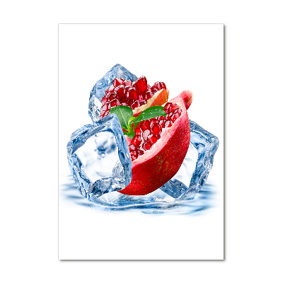 Staand foto plexiglas Granaatappel en ijs
