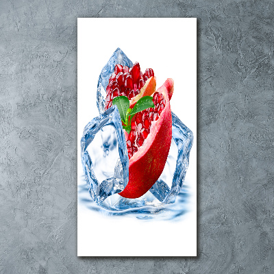 Staand foto plexiglas Granaatappel en ijs