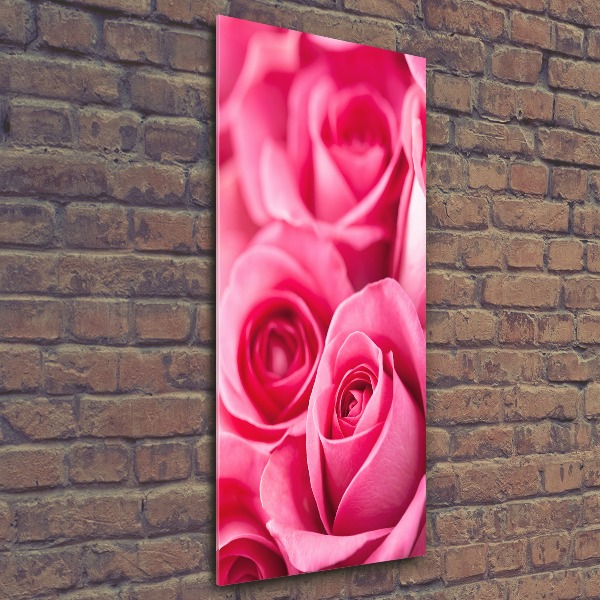 Staand foto plexiglas Roze rozen