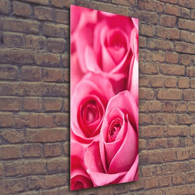Staand foto plexiglas Roze rozen