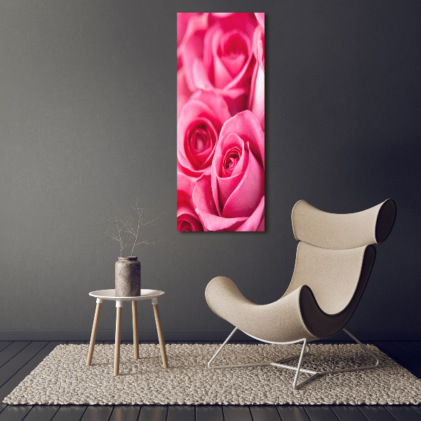 Staand foto plexiglas Roze rozen