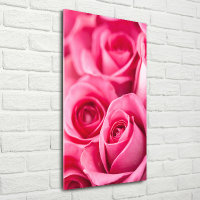 Staand foto plexiglas Roze rozen
