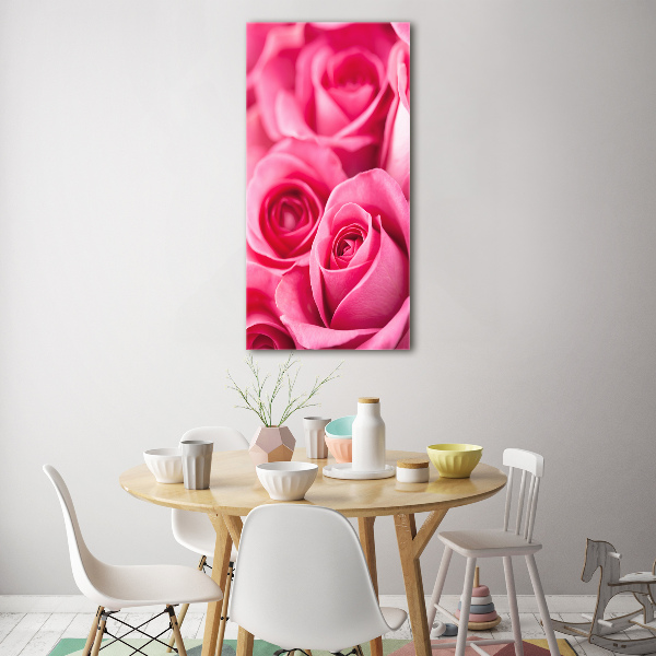 Staand foto plexiglas Roze rozen