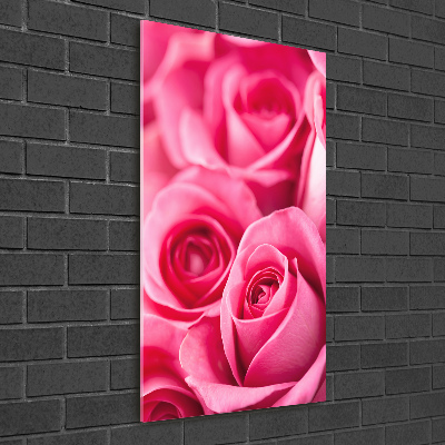 Staand foto plexiglas Roze rozen