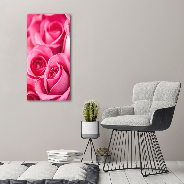 Staand foto plexiglas Roze rozen