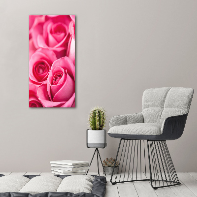 Staand foto plexiglas Roze rozen