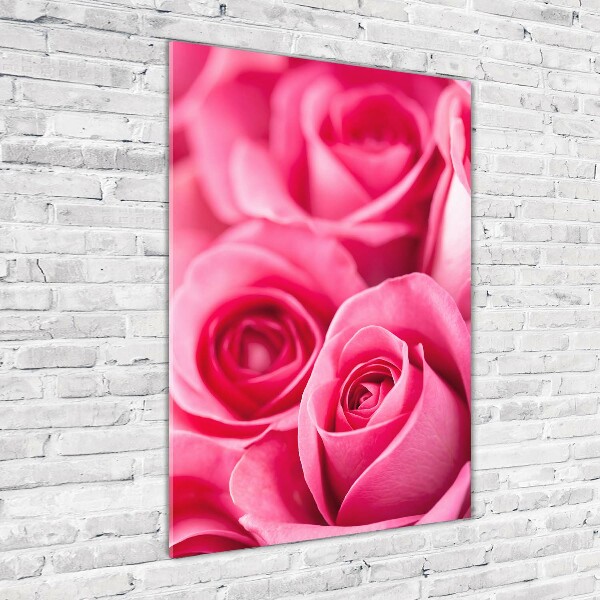 Staand foto plexiglas Roze rozen