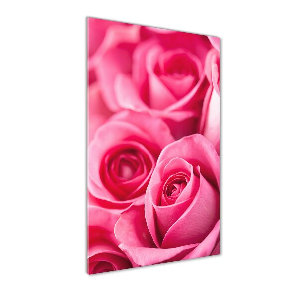 Staand foto plexiglas Roze rozen