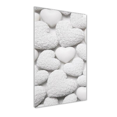 Staand foto plexiglas Witte hartachtergrond