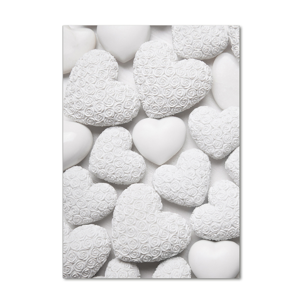 Staand foto plexiglas Witte hartachtergrond