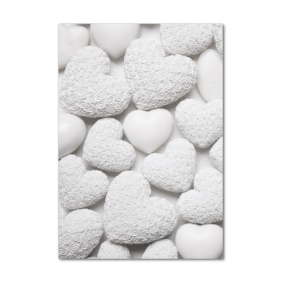 Staand foto plexiglas Witte hartachtergrond