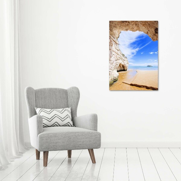 Staand plexiglas foto Grot aan zee