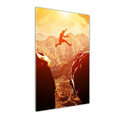 Staand foto op plexiglas Spring over de afgrond