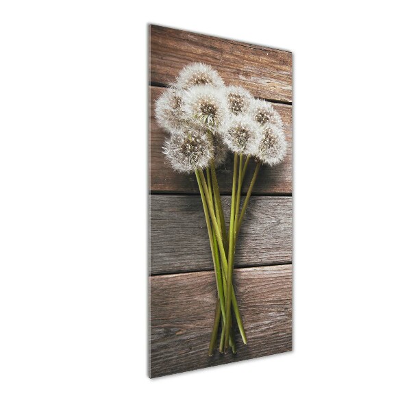 Staand foto op plexiglas Een boeket paardenbloemen