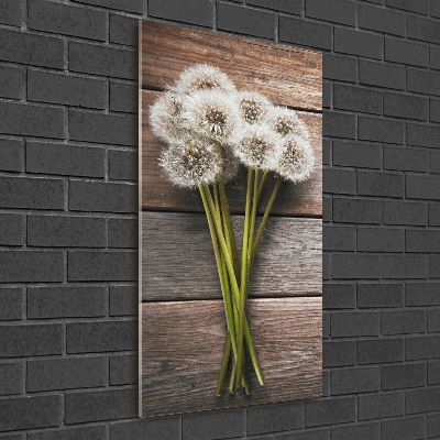 Staand foto op plexiglas Een boeket paardenbloemen