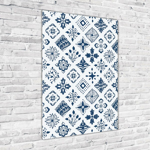 Obraz zdjęcie szkło akryl pionowy Kwiecisty wzór