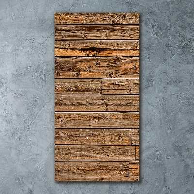 Staand foto in plexiglas Houten muur