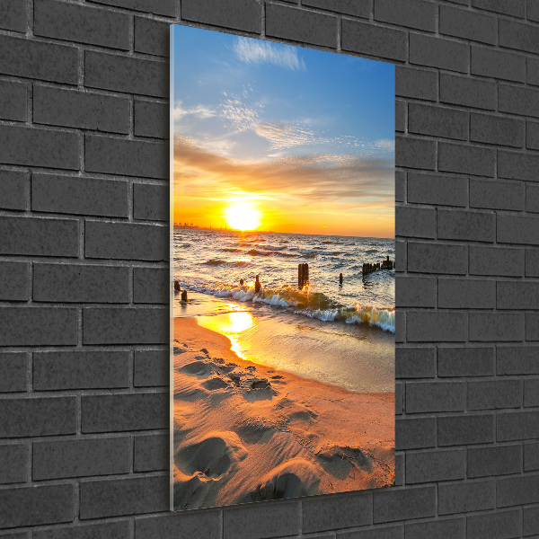 Staand foto op plexiglas Zonsondergang aan zee