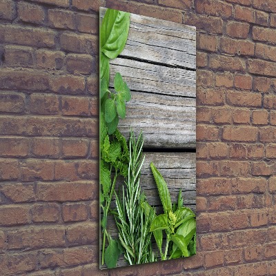 Staand foto plexiglas Kruiden op hout