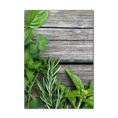 Staand foto plexiglas Kruiden op hout