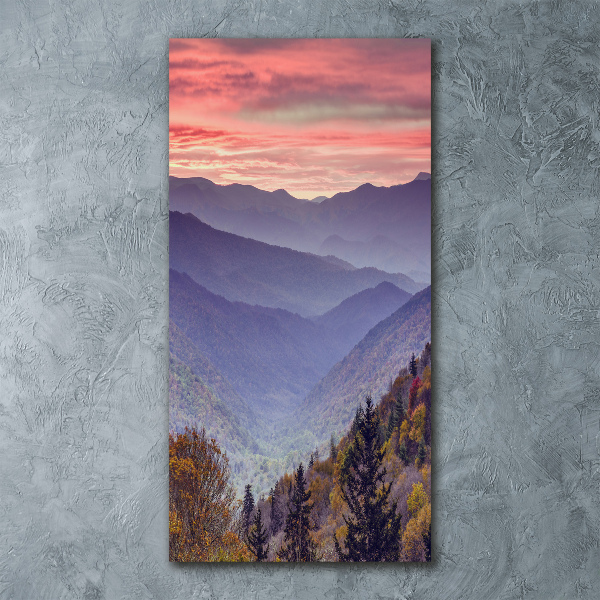 Staand foto in plexiglas Mist boven de bergen