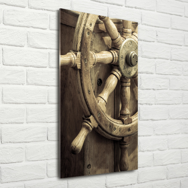 Staand foto in plexiglas Het roer van een jacht