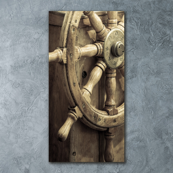 Staand foto in plexiglas Het roer van een jacht