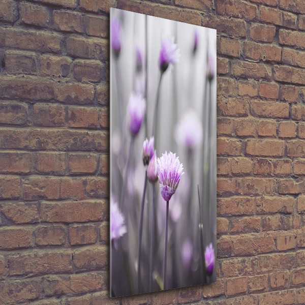 Staand plexiglas foto Bieslookbloemen