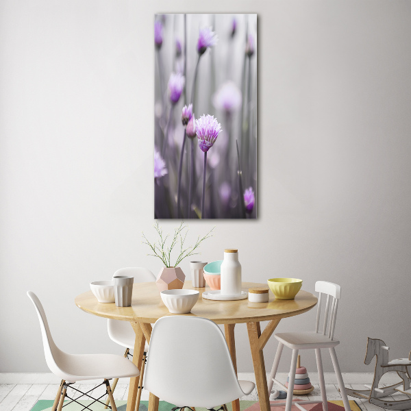 Staand plexiglas foto Bieslookbloemen