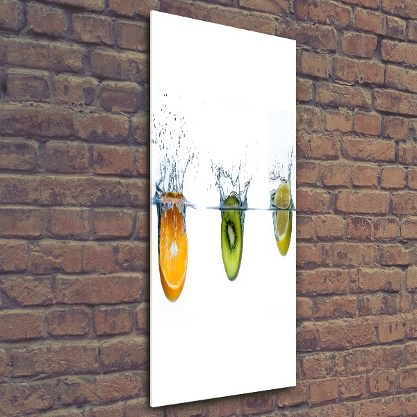 Staand plexiglas foto Fruit onder water
