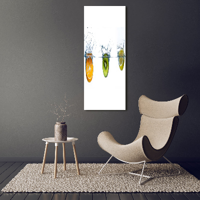 Staand plexiglas foto Fruit onder water