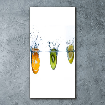 Staand plexiglas foto Fruit onder water