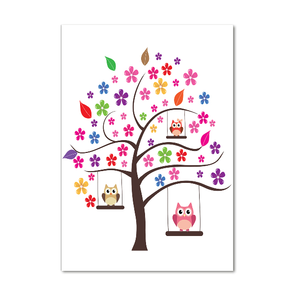 Staand plexiglas foto Uilen op schommels