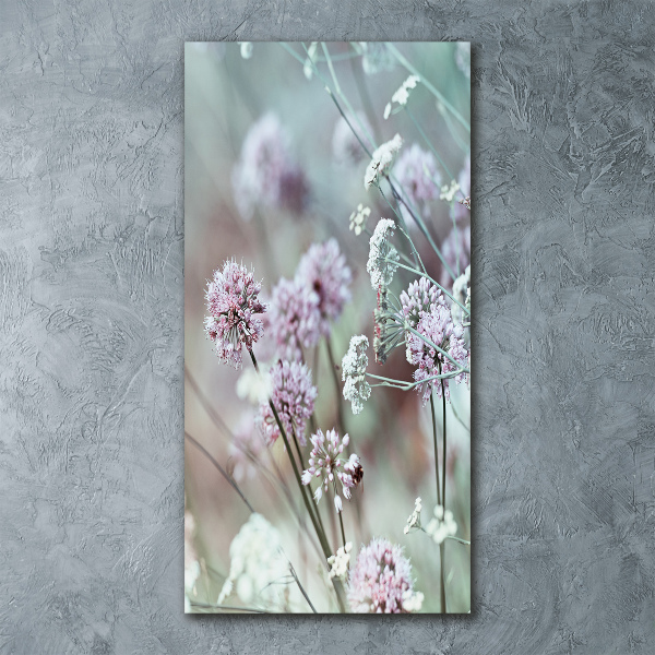 Staand foto in plexiglas Knoflookbloemen