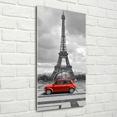 Staand foto plexiglas Eiffeltoren auto