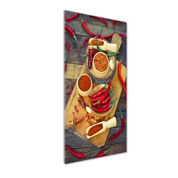 Staand plexiglas foto Chilipepers