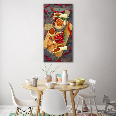 Staand plexiglas foto Chilipepers