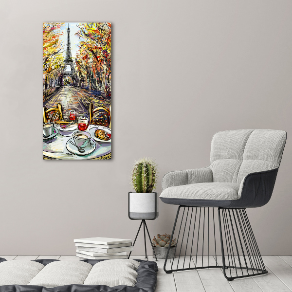 Foto obraz szkło akryl pionowy Śniadanie w Paryżu
