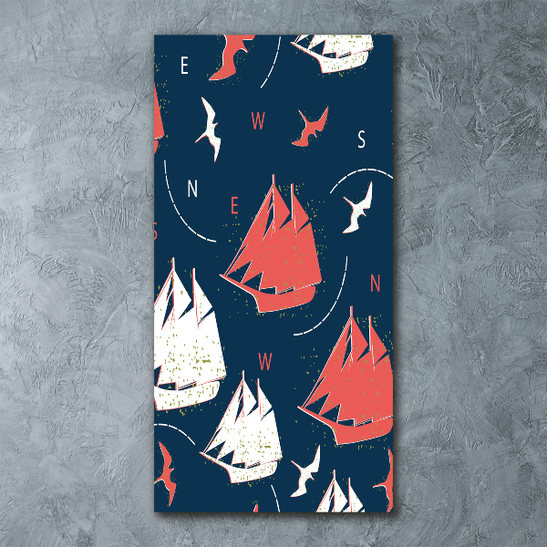 Staand foto plexiglas Schepen zeevogels