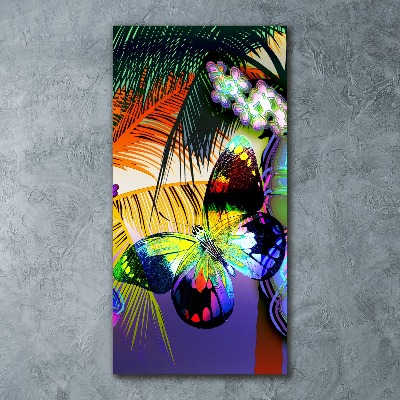 Obraz zdjęcie akryl pionowy Kolorowe kwiaty