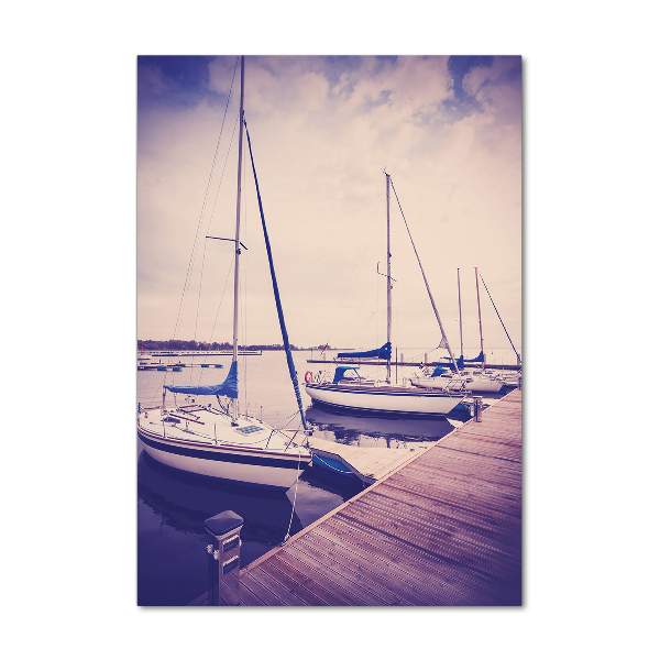 Foto obraz szkło akryl pionowy Jachty