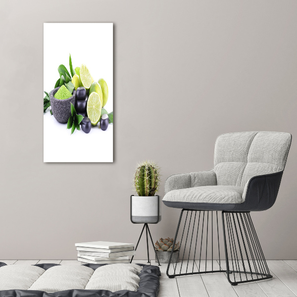 Staand foto op plexiglas Citrusvruchten en stenen