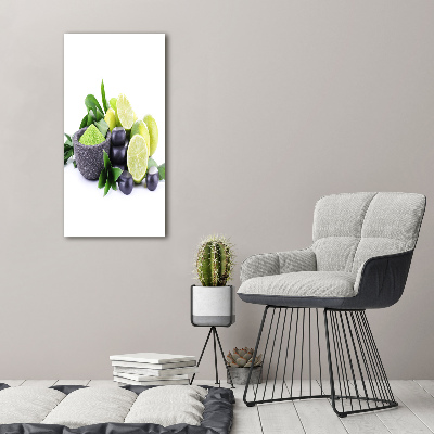 Staand foto op plexiglas Citrusvruchten en stenen