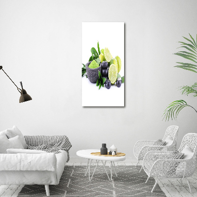 Staand foto op plexiglas Citrusvruchten en stenen