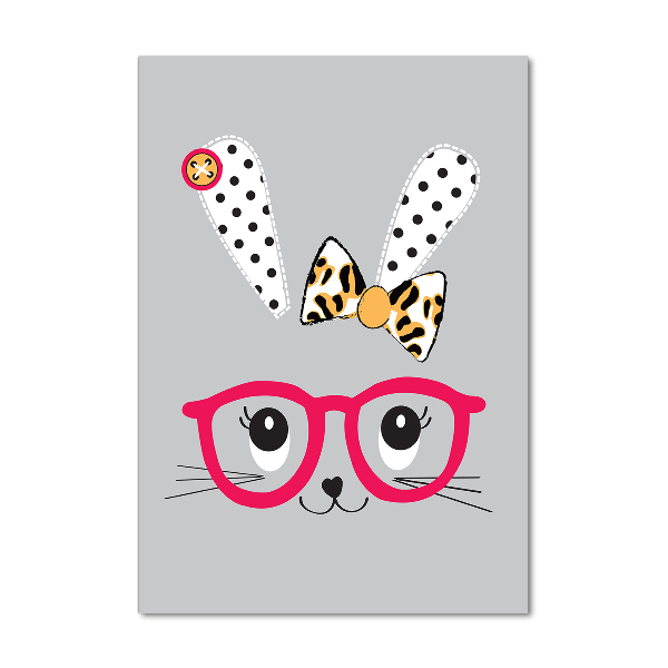 Staand plexiglas foto Konijn met bril