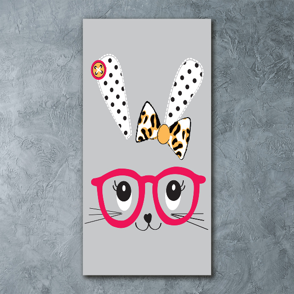 Staand plexiglas foto Konijn met bril